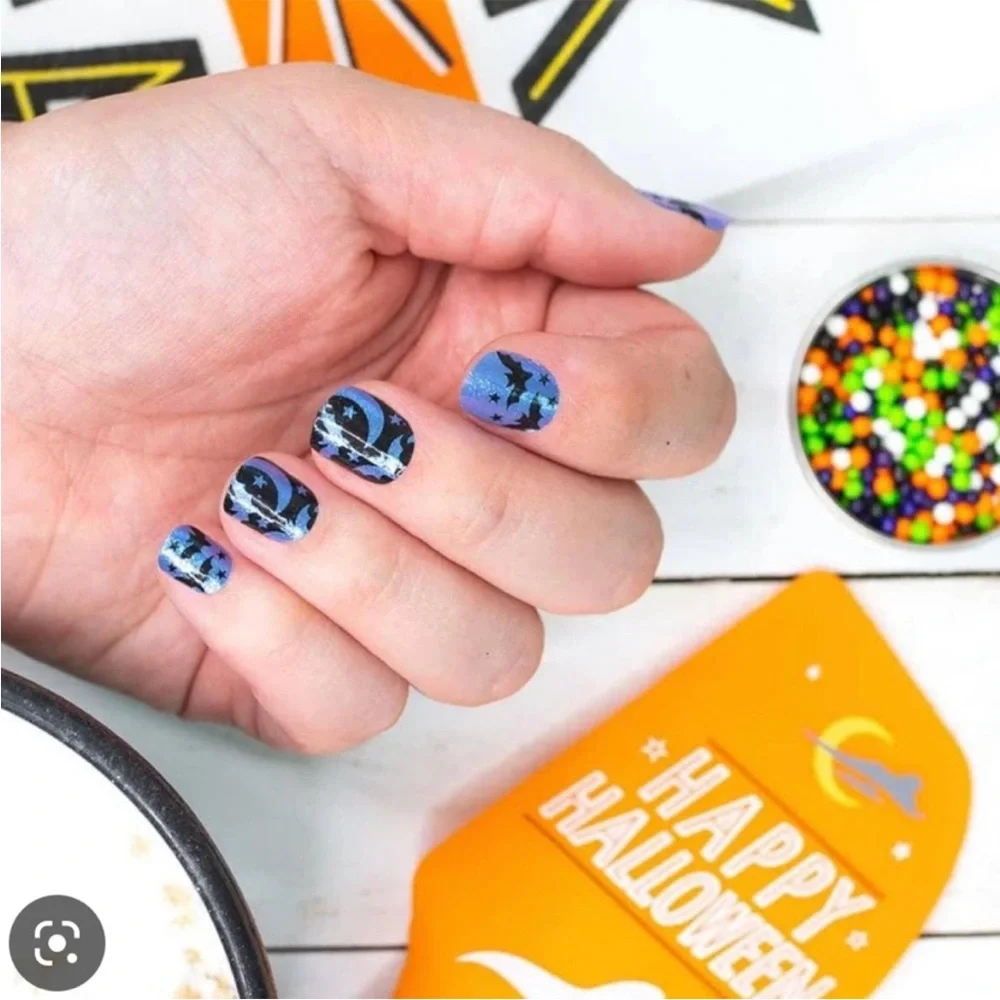 *Retired* Color Street: Bat’s Amore | Halloween Blue Purple Black Stars Fall - Picture 5 of 13